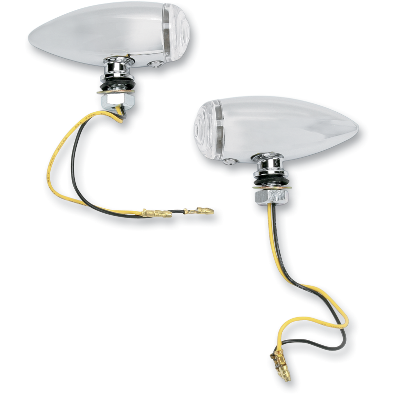 DRAG SPECIALTIES SMOOTH LED M/LIGHTS CLEAR/AMB (PR) 7805-2068