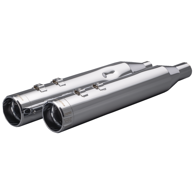 KHROME WERKS 4-1/2" HP-PLUS SLIP-ON MUFFLERS - CHROME KLASSIC TIP 202975
