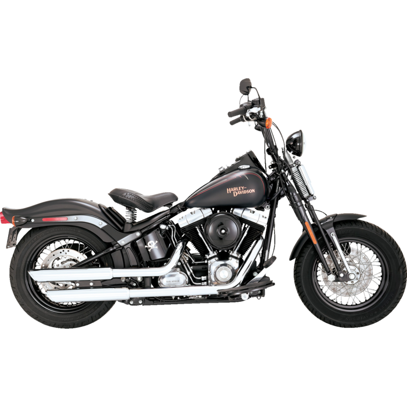 VANCE & HINES MUFFLERS 3" TWIN SLASH CHROME DLX CRSBNS SLM 16842