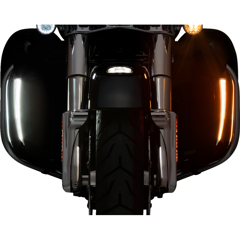 CIRO LLC LOWER FAIRING LIGHTS - CHROME 45800