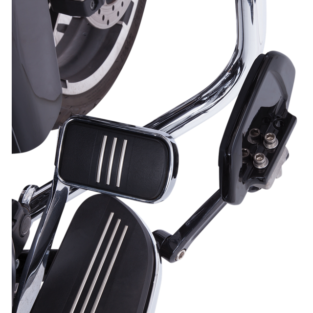 CIRO LLC TWIN RAIL BOARDS W/ ADAPTERS FOR H-D MALE MOUNT CLEVIS BLACK 60221