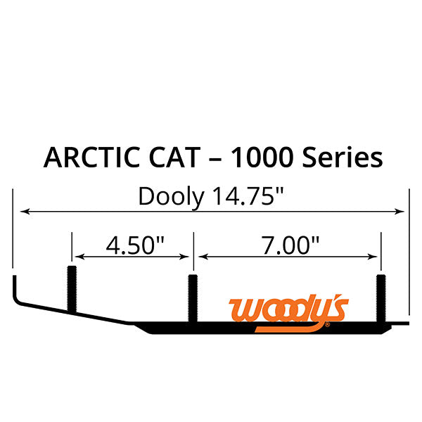 WOODY'S DOOLY CARBIDE RUNNER 6" ARCTIC CAT DA6-1000