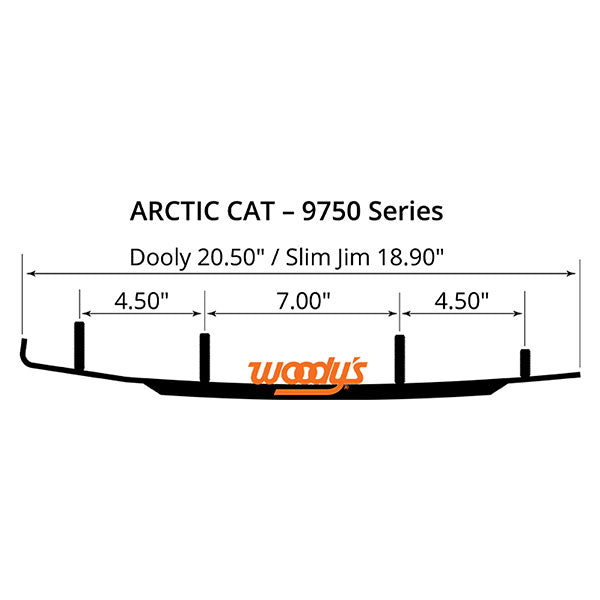 WOODY'S DOOLY CARBIDE RUNNER 6" ARCTIC CAT DA6-9750