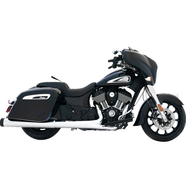 RINEHART RACING MUFFLERS 4.5" INDIAN CHR/BLK TRAD 500-0510