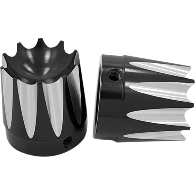 AVON GRIPS 07-19 MODELS FRT BLK AXLE CAPS EXCALIBUR AXL-EX-ANO