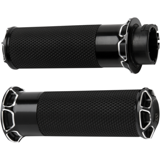 ARLEN NESS BEVELED FUSION GRIPS FBW BLACK 07-329