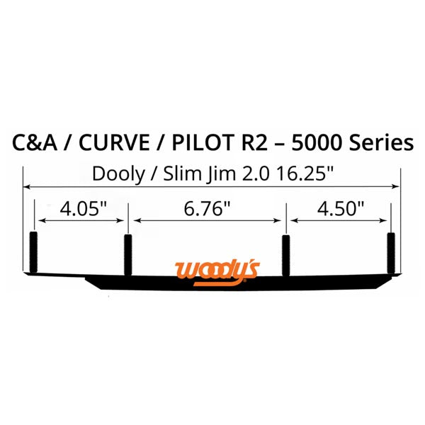 WOODYS DOOLY WEAR ROD 6" C&A PRO, SLY DOG & CURVE IND. XS/XSM SKIS DC6-5000