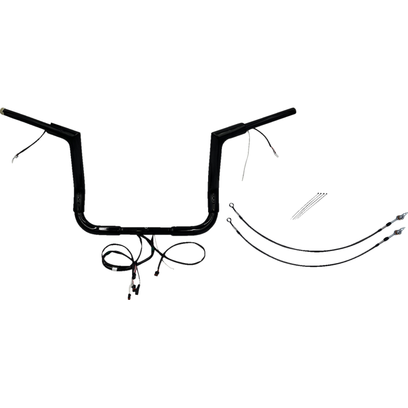 FAT BAGGERS INC HANDLEBAR KIT - FLAT TOP - 12" - BLACK 601212-B