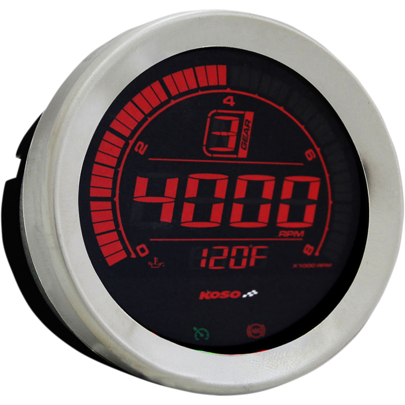 KOSO NORTH AMERICA TACH HD 4" CHROME BA051100