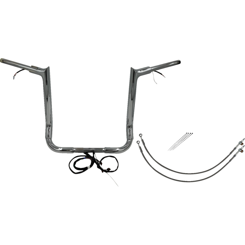 FAT BAGGERS INC HANDLEBAR KIT - POINTED TOP - 16" - CHROME 802216