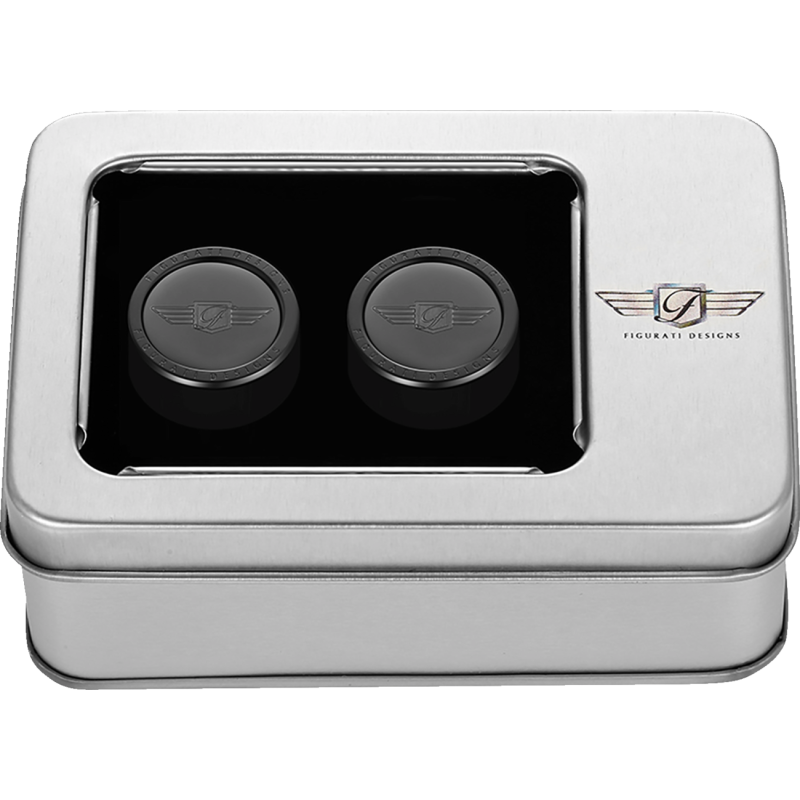 FIGURATI DESIGNS ND MAG DOCKING COVERS BLACK WITH FD LOGO 25.2X32MM FD01-DC-25.2/32-BLK