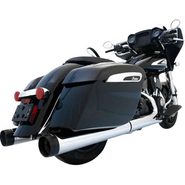 RINEHART RACING MUFFLERS 4.5" INDIAN CHR/BLK TRAD 500-0510