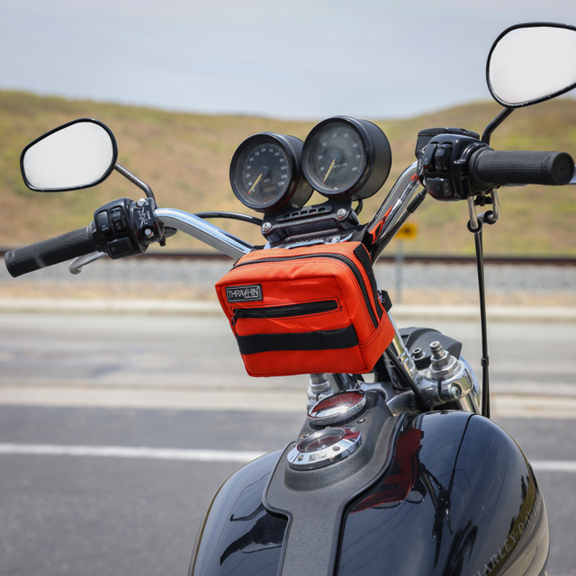 THRASHIN SUPPLY CO. BAG HANDLEBAR TSC ORANGE THB-0025