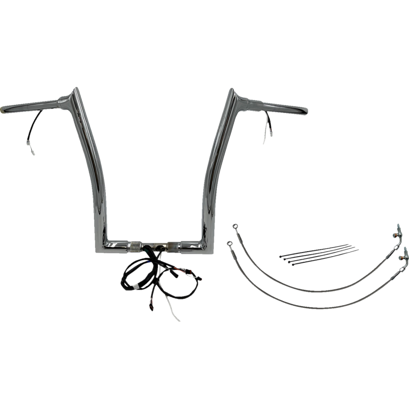 FAT BAGGERS INC HANDLEBAR KIT - POINTED TOP - 16" - CHROME 802316