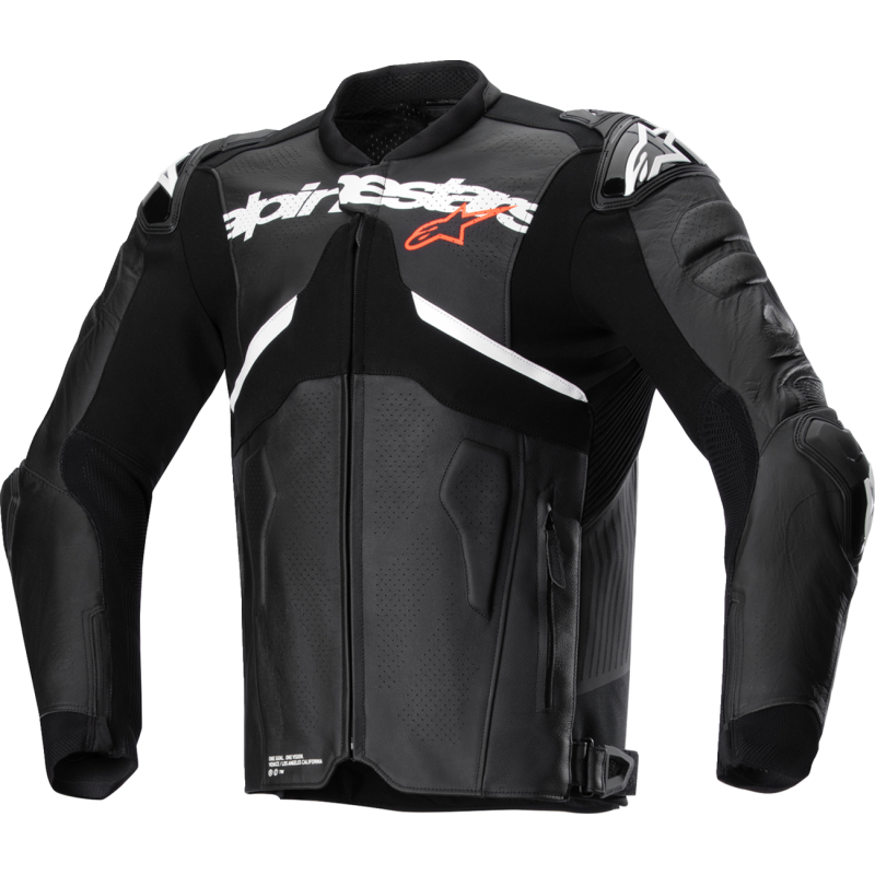 ALPINESTARS (ROAD) ATEM V5 LTHR JKT BLK/WHT 52 3106524-12-52