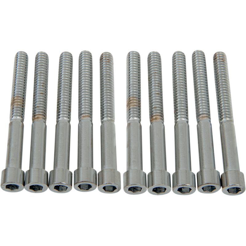DRAG SPECIALTIES 1/4-20*2-1/4 ALLEN HD BOLT(10)CY-CHROME MPB186S