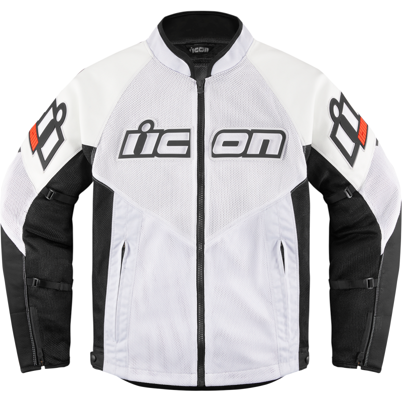 ICON MESH AF CE LEATHER JKT WH XL 2810-3905