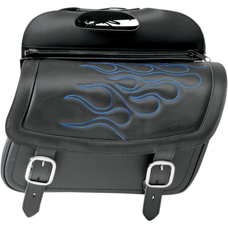 SADDLEMEN SADDLEBAG FLAME BLU MD 3501-0772