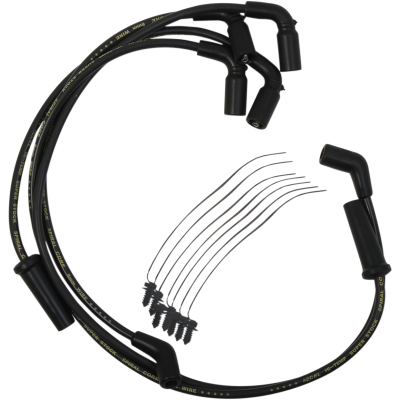 ACCEL 17-22 FL PLUG WIRE 8MM BLACK 171116-K
