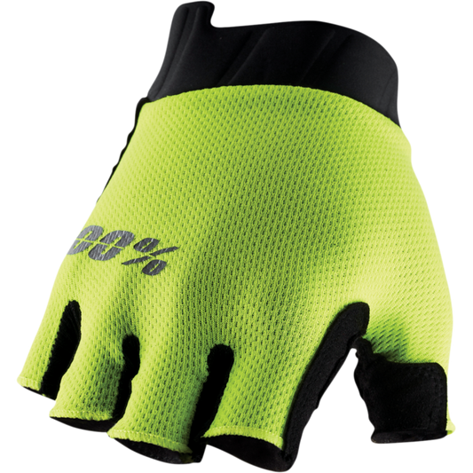 100% EXCEEDA GEL SHORT FINGER GLOVES FLUO YELLOW XL 10024-00008