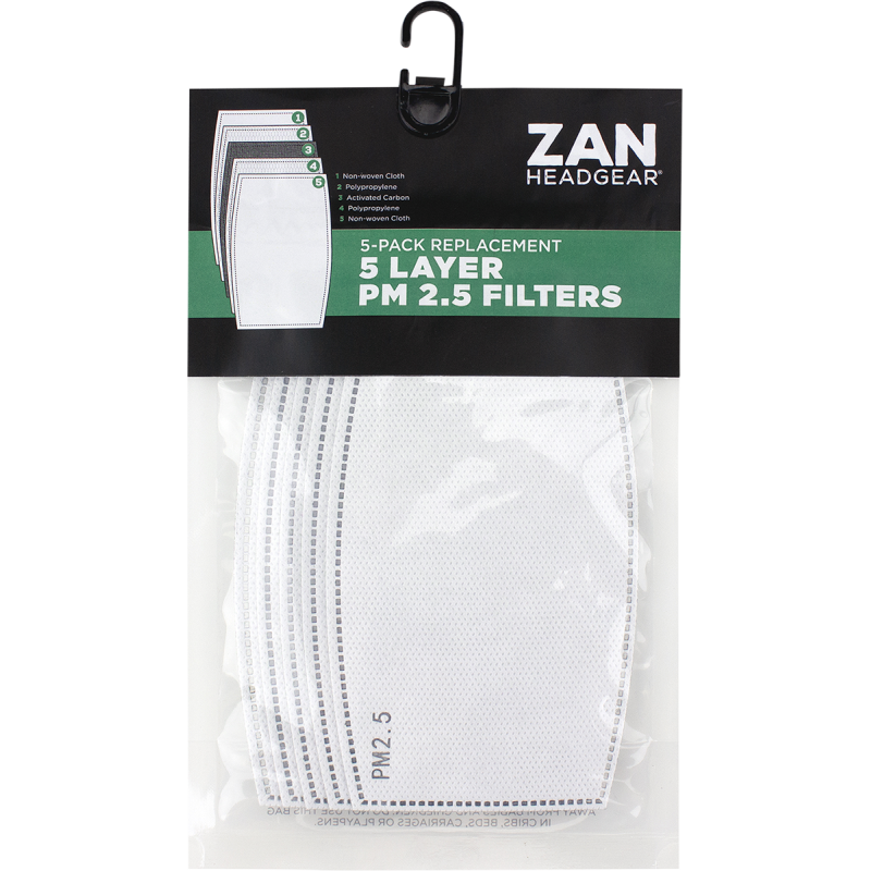 ZAN HEADGEAR ZAN REPLACEMENT PM2.5 FILTER 5-PACK FILTER-01