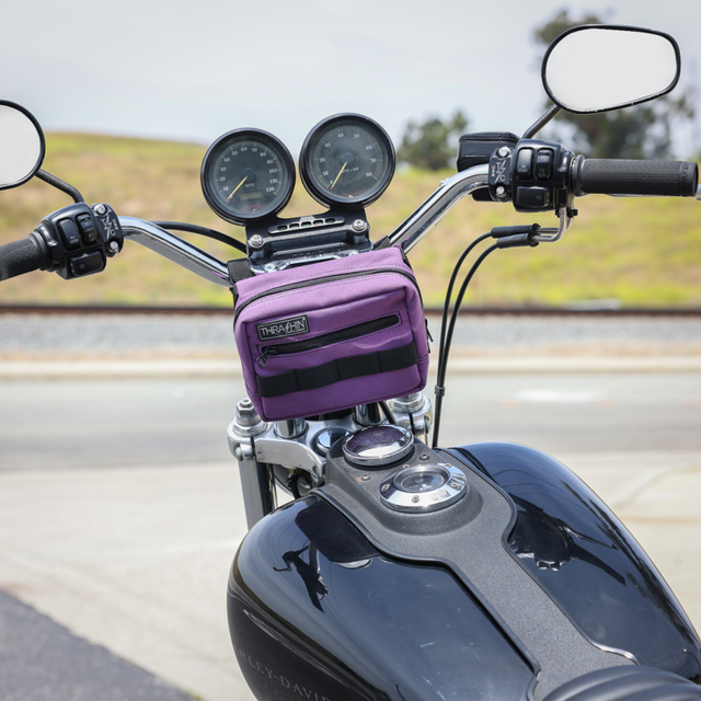 THRASHIN SUPPLY CO. BAG HANDLEBAR TSC PURPLE THB-0024