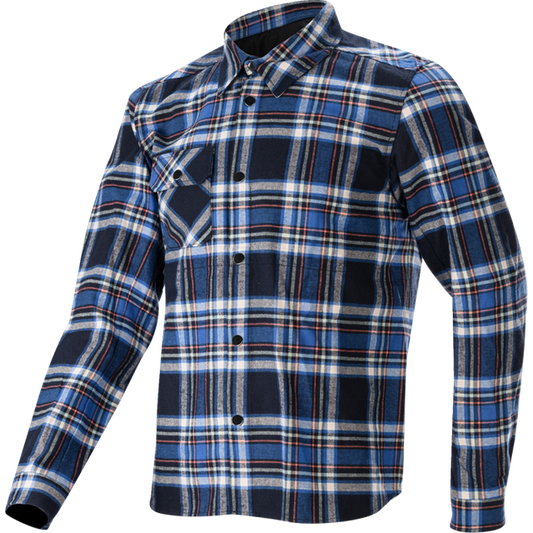 ALPINESTARS WHISTLER WIND BLOCK PLAID SHIRT - XL - BLUE 1401023-70-XL