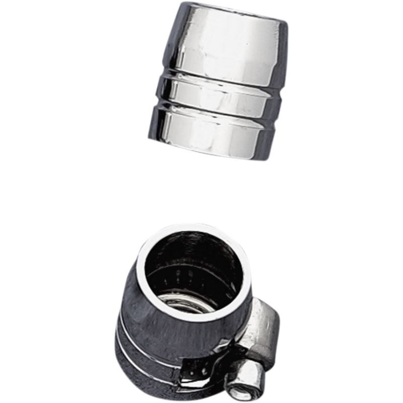 DRAG SPECIALTIES GROOVED HOSE END 3/8" W/ CLAMP 6 PAK DS-096608
