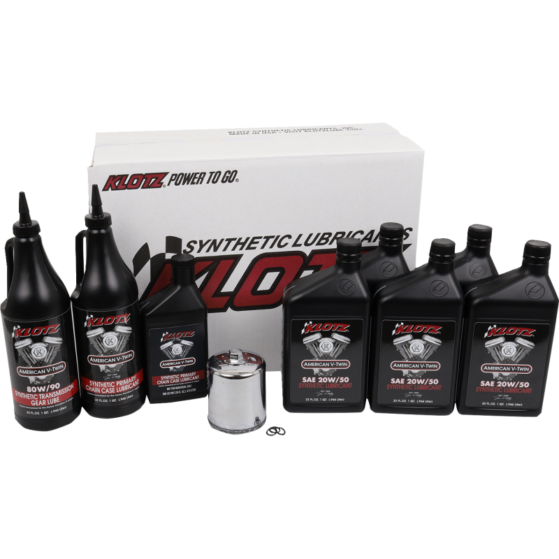 KLOTZ OIL PREMIUM COMPLETE 5 QUART SYNTHETIC OIL SERVICE KIT KH-106