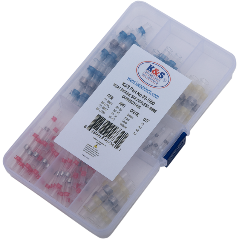 K&S TECHNOLOGIES WIRE CONNECTRS KIT 100 PC 03-1000