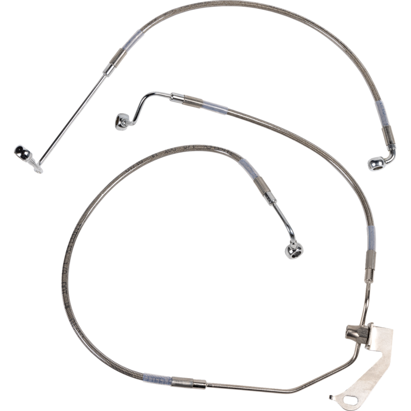 DRAG SPECIALTIES BRAKE LINE RR NON ABS SS 640232