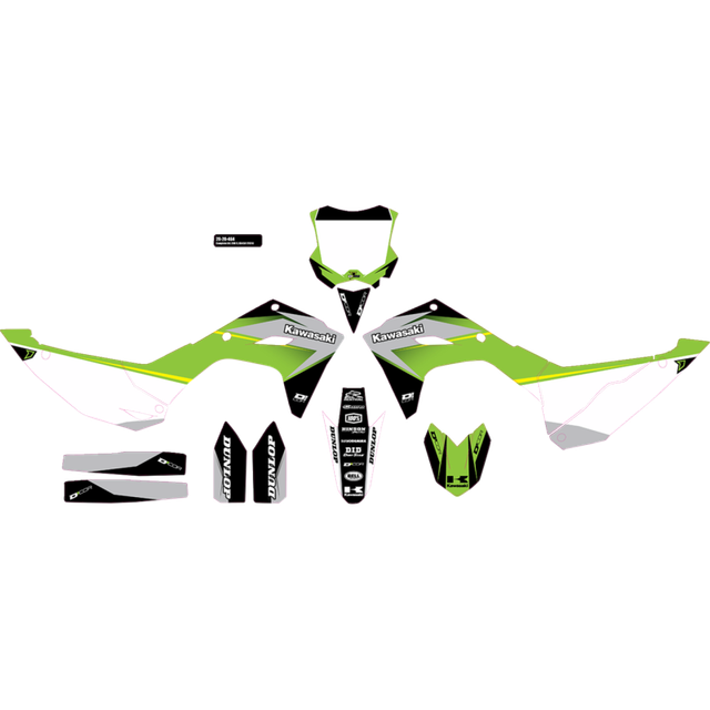 D'COR VISUALS COMPLETE KIT COR9 KAW - KX 450 (24) WHT BG 20-20-464