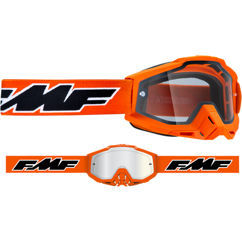 FMF FMF POWERBOMB ENDURO GOGGLE ROCKET ORANGE - CLEAR LENS F-50038-00003