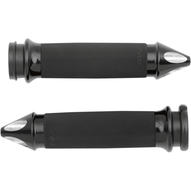 AVON GRIPS 08-19 FLHT CUSTOM SPIKE GRIPS BLK AVON CC-86-ANO-SP-FL