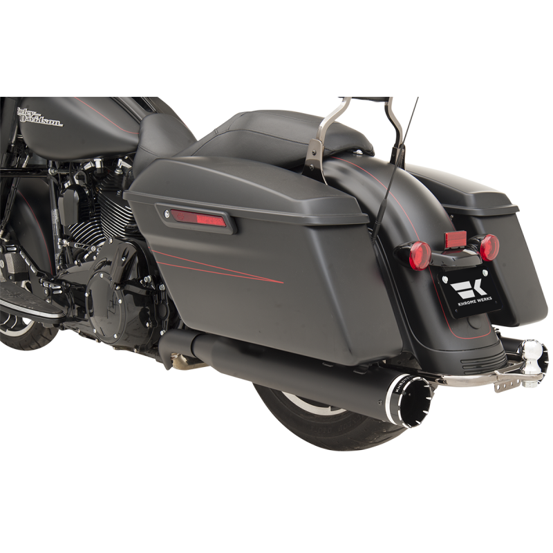 KHROME WERKS 2:2 DOMINATOR EXHAUST SYSTEM - BLACK W 4-1/2" MUFFLER 200830