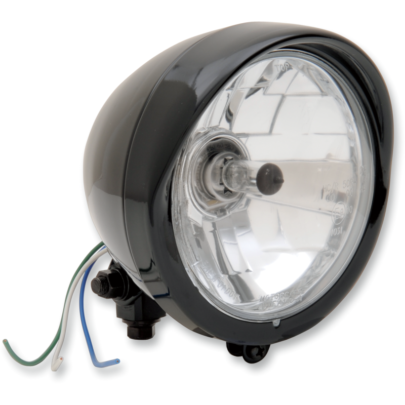 DRAG SPECIALTIES 5-3/4" GL/BLK DIAMOND HEADLIGHT ASSEMB 2001-0551