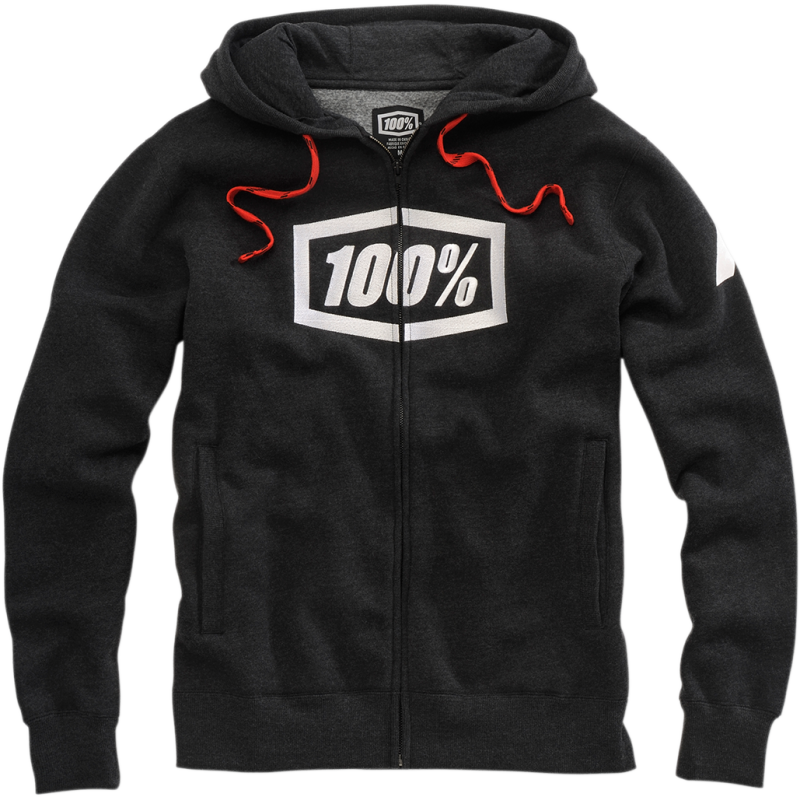 100% SYNDICATE ZIP HOOD SWEATSHIRT BLK /WHT MD 20032-00001