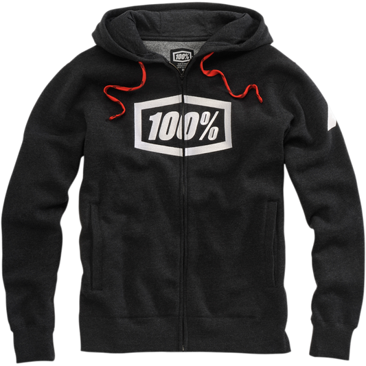 100% SYNDICATE ZIP HOOD SWEATSHIRT BLK /WHT MD 20032-00001