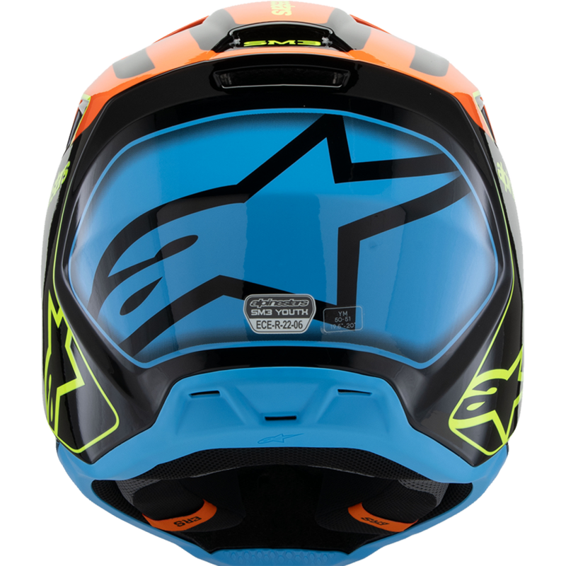 ALPINESTARS HELMET SM3 YTH FRAY B/O/Y S ECE06 8301725-1455-YS