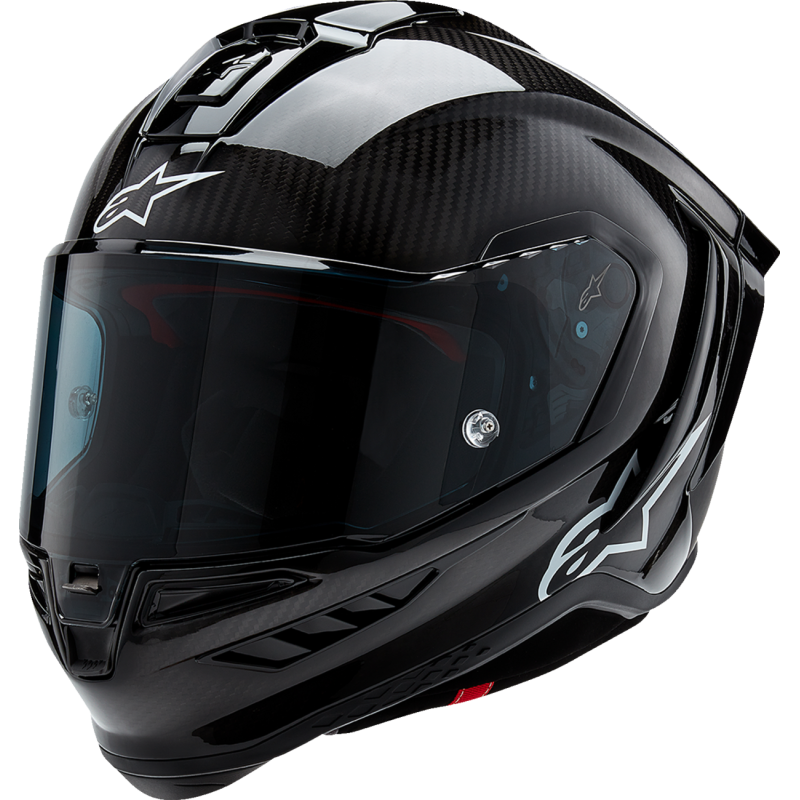 ALPINESTARS (ROAD) S-R10 SOLID HELMET BLK CARB M&G L 8200124-1902-L