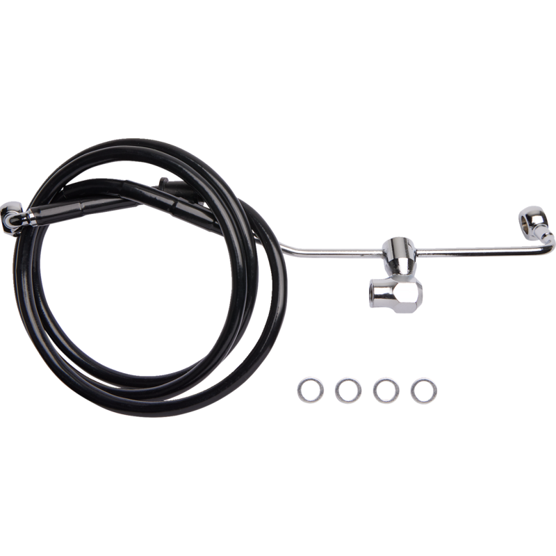 DRAG SPECIALTIES BRAKE LINE RR NON ABS BL 6141900-BLK