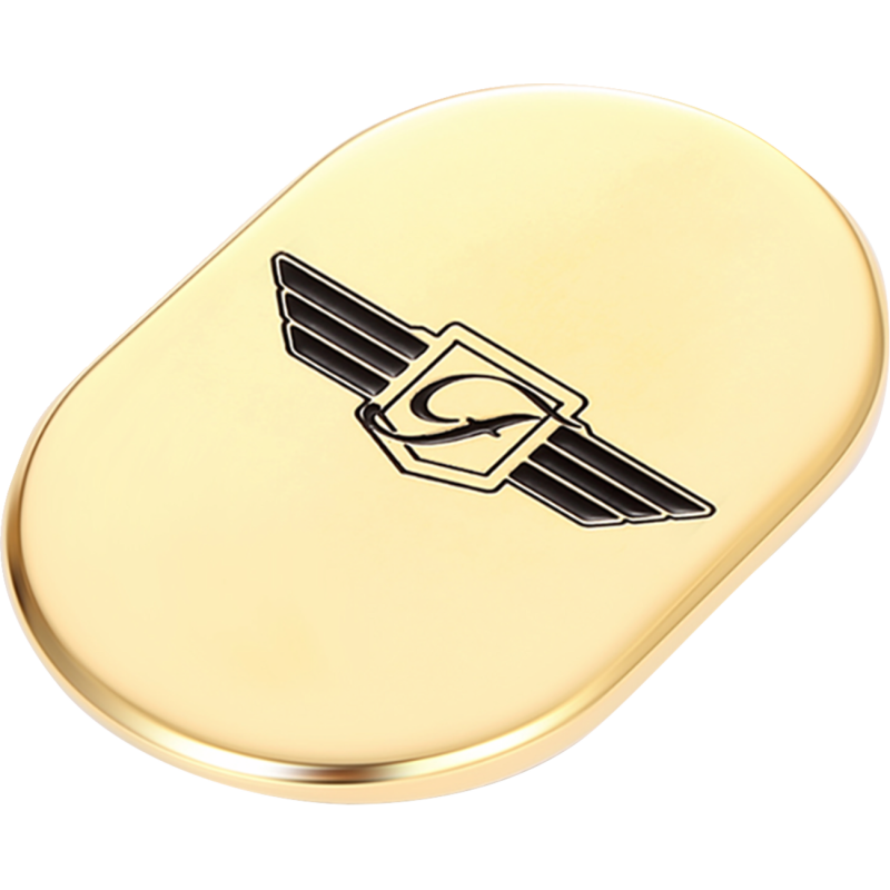 FIGURATI DESIGNS BACK FENDER COVER GOLD WITH FIGURATI DESIGNS LOGO-LEFT FD01-AC-GLD-LT
