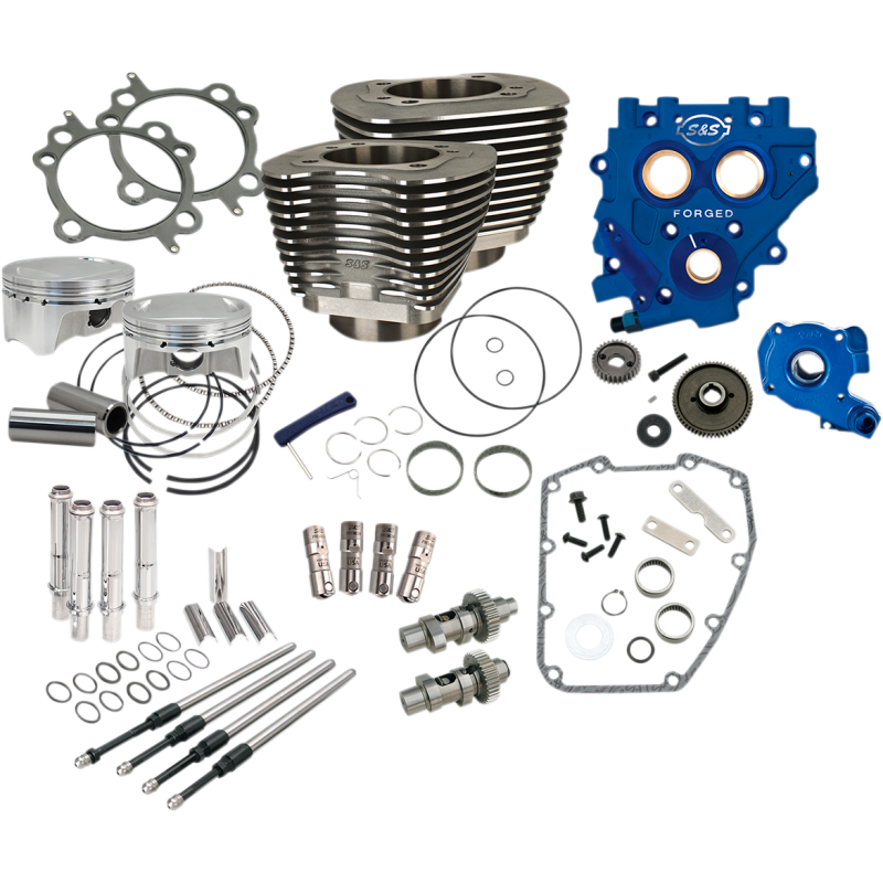 S&S CYCLE POWR PK, 4"BORE, BLK, 585GE, 07-17 EXC 17 TOURING 330-0669