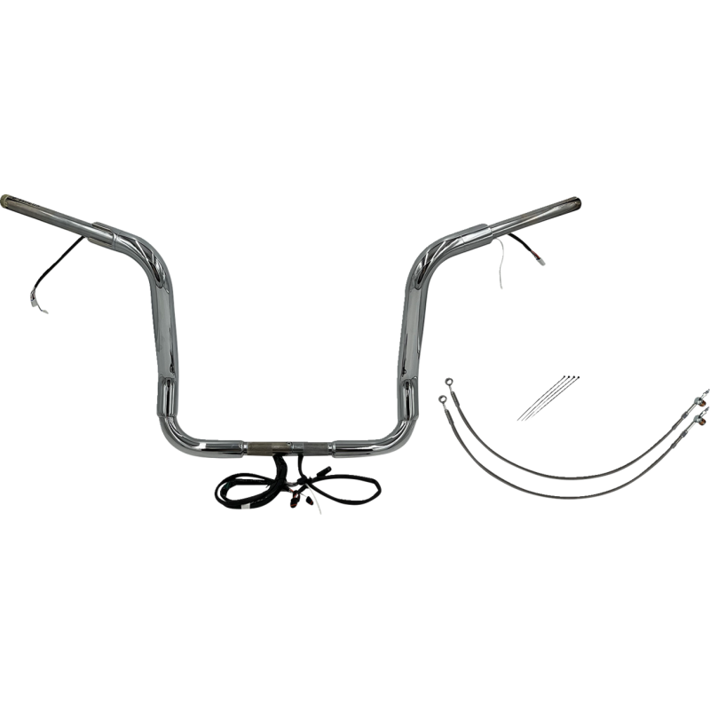 FAT BAGGERS INC HANDLEBAR KIT - POINTED TOP - 14" - CHROME 802514