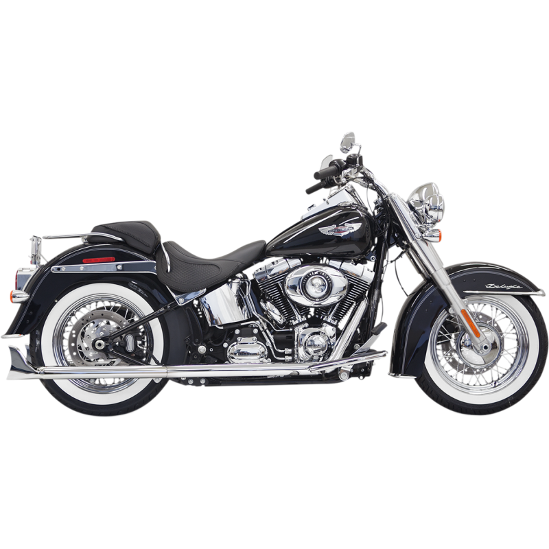 BASSANI XHAUST 07-17 SOFTAIL 30" FISHTAIL 2:2 FS CHR W/BAFFLE 1S66E-30