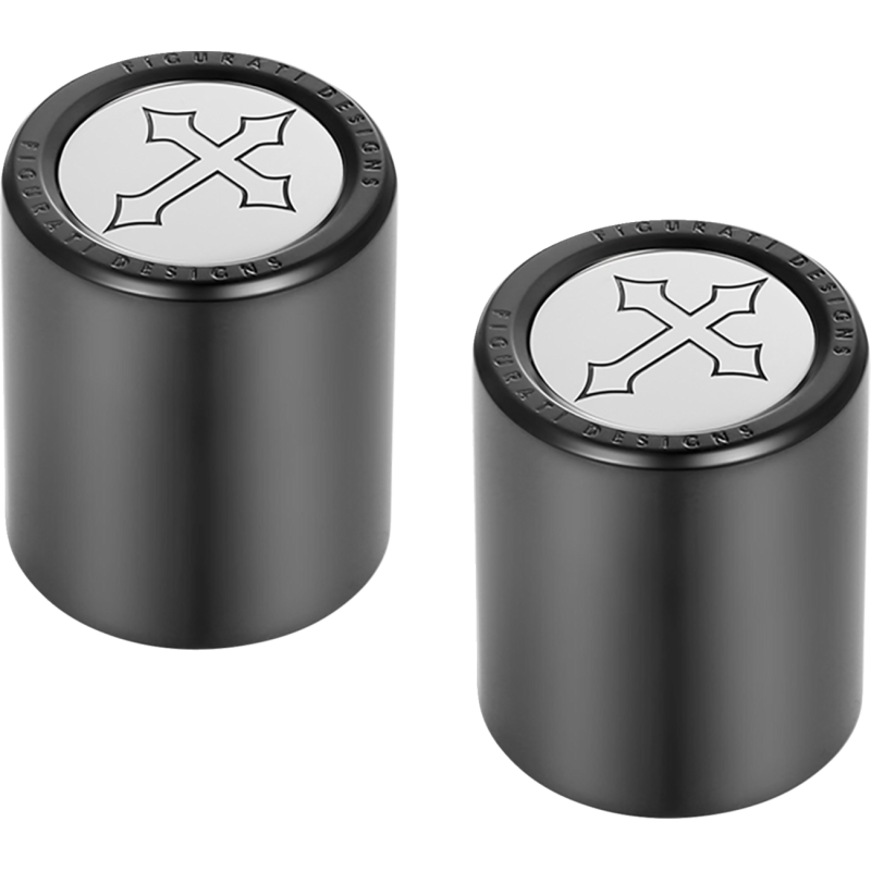 FIGURATI DESIGNS ND MAG DOCKING COVERS BLACK WITH CROSS-27.2X32MM FD41-DC-27.2/32-BLK