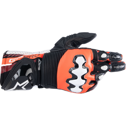 ALPINESTARS (ROAD) GP PRO R4 GLOVE BLK/RD FLUO/WHT 2X 3556724-1321-2X