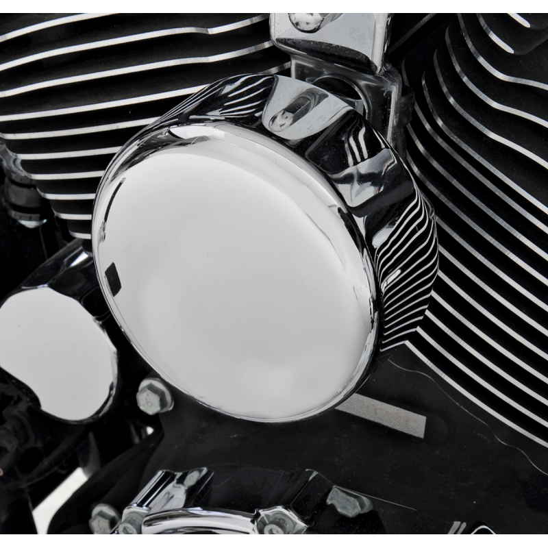 DRAG SPECIALTIES 91-19 ROUND CHR HORN COVER 2107-0043