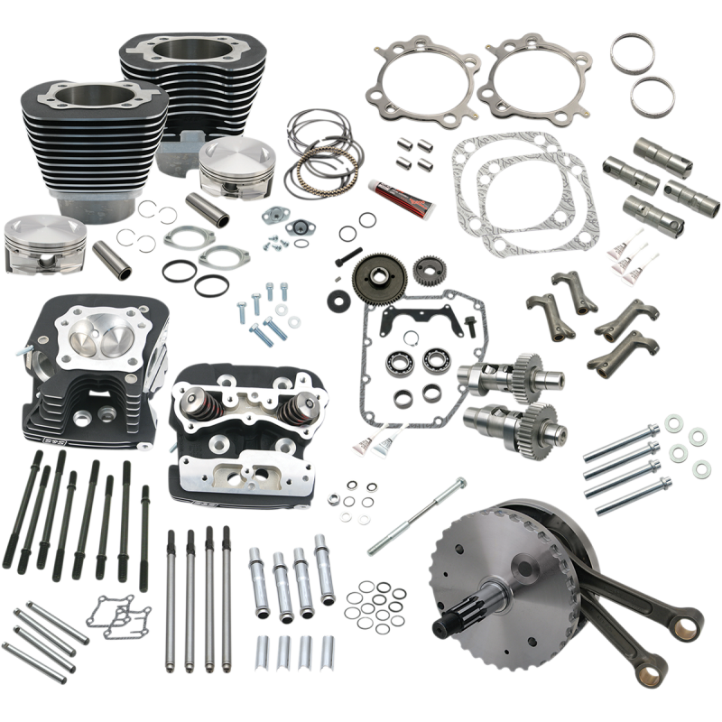 S&S CYCLE KIT HSU 124" 99-06 TCA BLK 900-0564