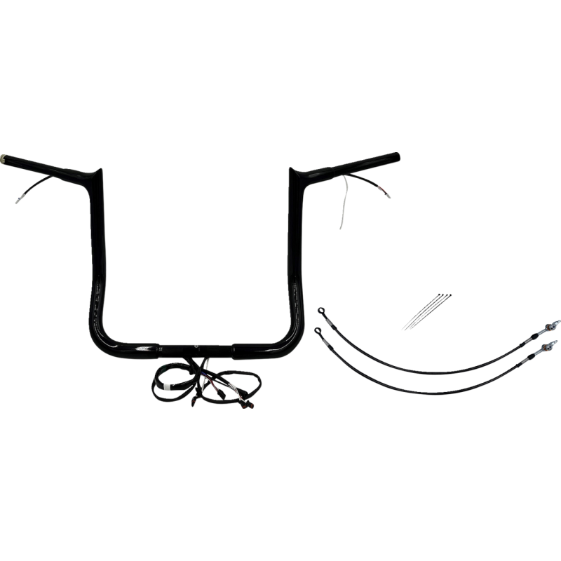 FAT BAGGERS INC HANDLEBAR KIT - POINTED TOP - 14" - BLACK 902214-B